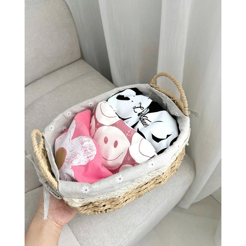 SET 3 ÁO PHÔNG CỘC TAY HOẠ TIẾT