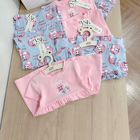 SET 2 VÁY BABYDOLL XANH HỒNG