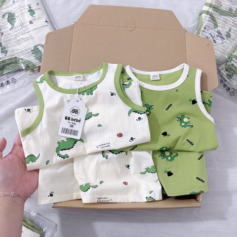 SET 2 BỘ BA LỖ KHỦNG LONG XANH TRẮNG