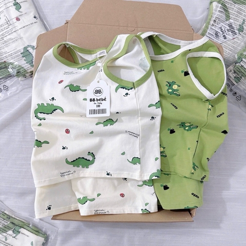 SET 2 BỘ BA LỖ KHỦNG LONG XANH TRẮNG
