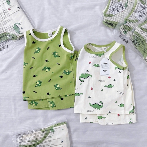 SET 2 BỘ BA LỖ KHỦNG LONG XANH TRẮNG