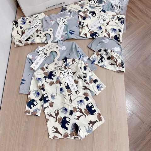 BỘ BƠI ANIMALS KÈM MŨ