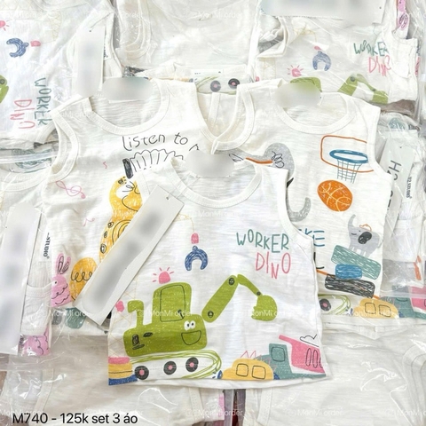 SET 3 ÁO XƯỚC BA LỖ TONE TRẮNG