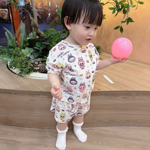 SET 2 BỘ CỘC TAY COTTON XƯỚC BÉ GÁI