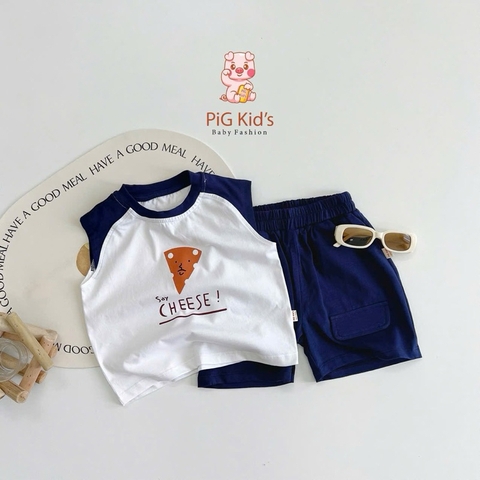 BỘ TANK TOP PHỐI MÀU CHEESE CHO BÉ