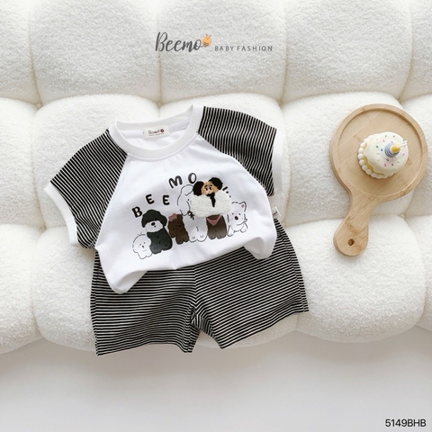 BỘ CỘC TAY KẺ NGANG THÊU XÙ CHO BÉ