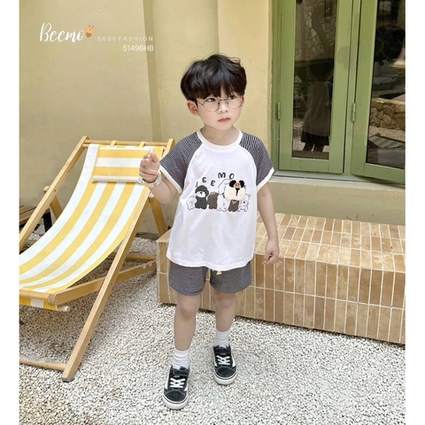 BỘ CỘC TAY KẺ NGANG THÊU XÙ CHO BÉ
