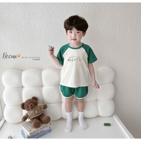 BỘ CỘC TAY RAGLAN COTTON IN HÌNH CHO BÉ