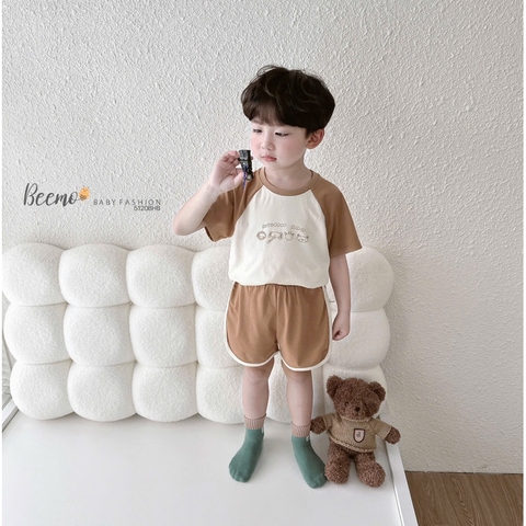 BỘ CỘC TAY RAGLAN COTTON IN HÌNH CHO BÉ