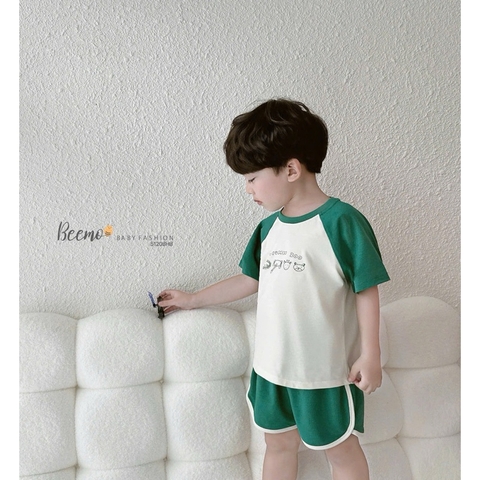 BỘ CỘC TAY RAGLAN COTTON IN HÌNH CHO BÉ