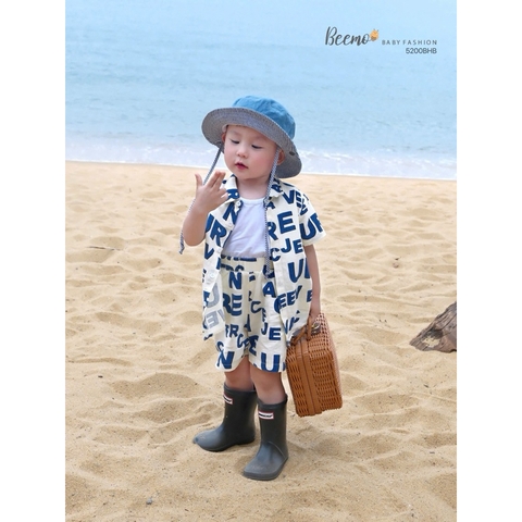 BỘ SƠ MI BEEMO IN CHỮ CHO BÉ