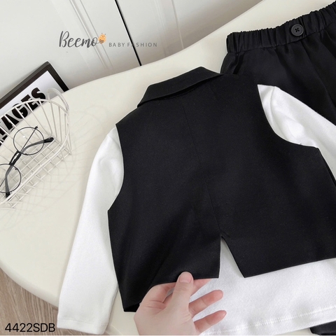 SET GILE CỔ VEST PHỐI ĐAI 3 CHI TIẾT