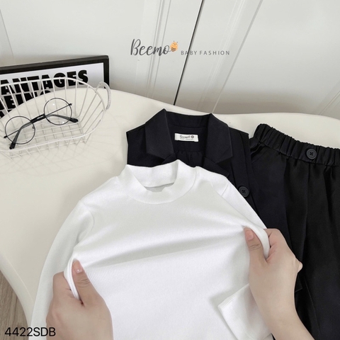SET GILE CỔ VEST PHỐI ĐAI 3 CHI TIẾT