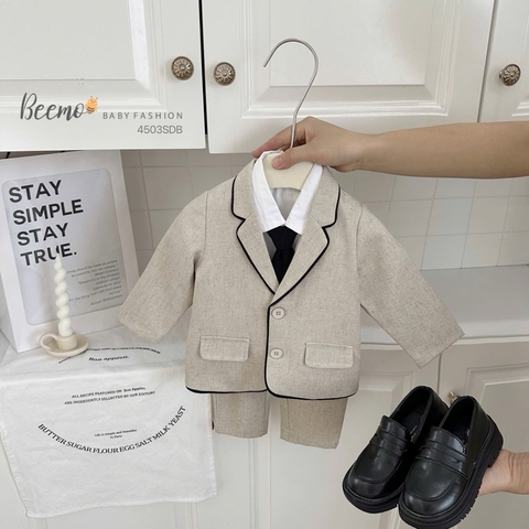SET VEST 2 MÀU PHỐI VIỀN KÈM CÀ VẠT