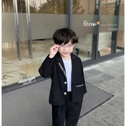 SET VEST IN CHỮ CÁ TÍNH CHO BÉ