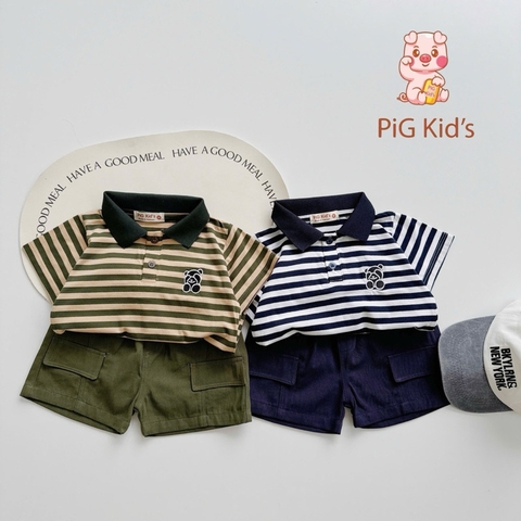 BỘ POLO PIG KID CỘC TAY