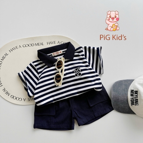 BỘ POLO PIG KID CỘC TAY