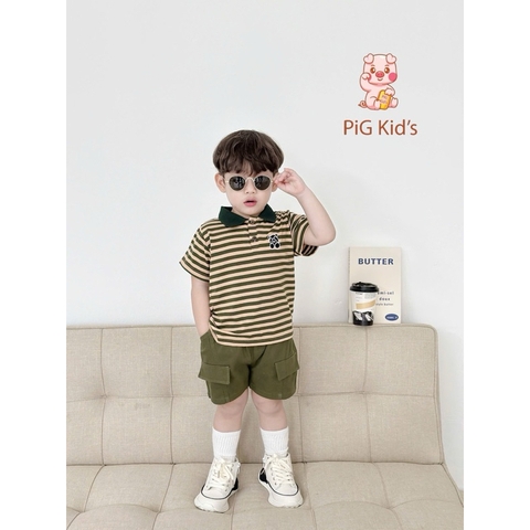 BỘ POLO PIG KID CỘC TAY