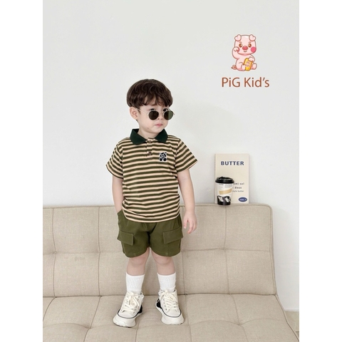 BỘ POLO PIG KID CỘC TAY