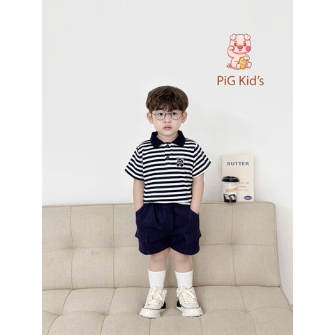 BỘ POLO PIG KID CỘC TAY