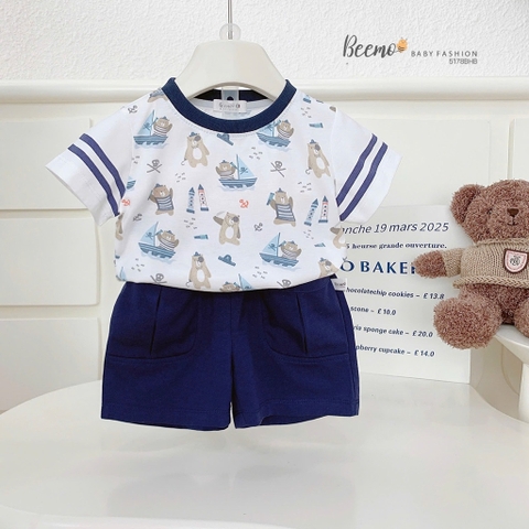 BỘ CỘC TAY IN TRÀN GẤU THUỶ THỦ CHO BÉ
