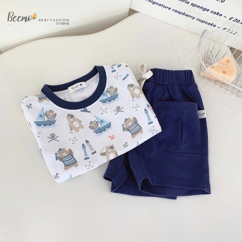 BỘ CỘC TAY IN TRÀN GẤU THUỶ THỦ CHO BÉ