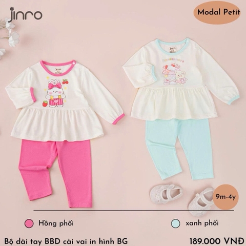 BỘ JINRO DÀI TAY BABYDOLL PHỐI VIỀN