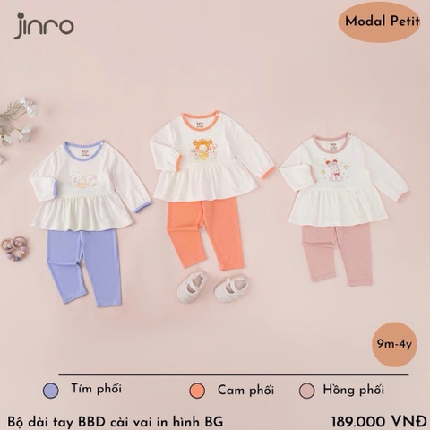 BỘ JINRO DÀI TAY BABYDOLL PHỐI VIỀN