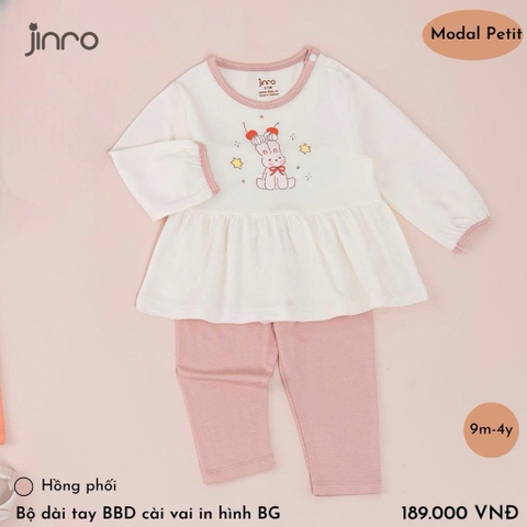 BỘ JINRO DÀI TAY BABYDOLL PHỐI VIỀN