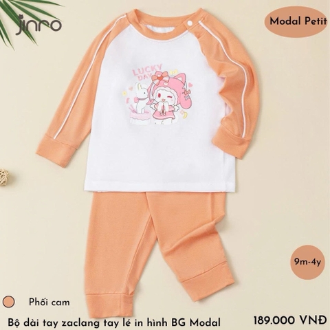 BỘ JINRO DÀI TAY RAGLAN BÉ GÁI