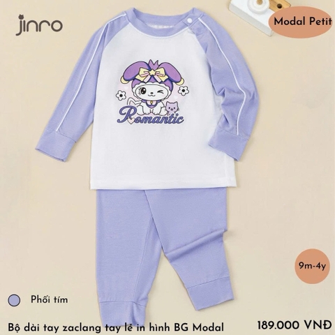 BỘ JINRO DÀI TAY RAGLAN BÉ GÁI