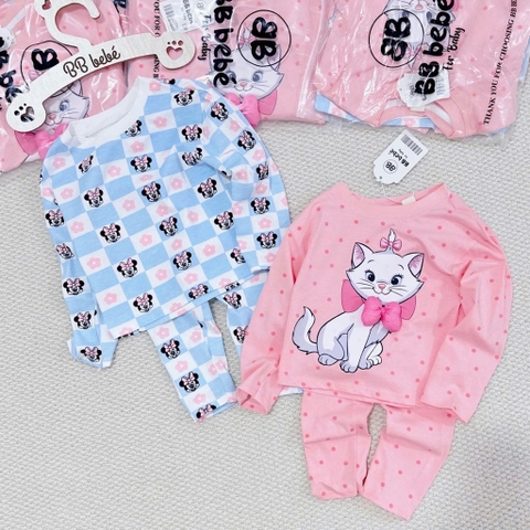 SET 2 BỘ DÀI TAY MÈO NƠ CHO BÉ