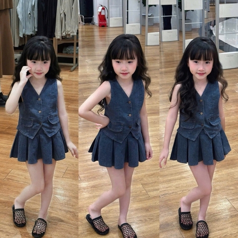 SET BỘ GILE MIX CHÂN VÁY BÒ