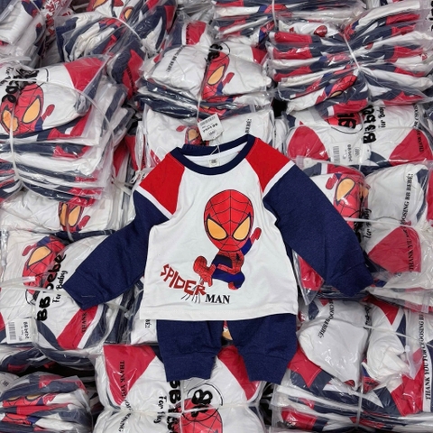 BỘ DÀI TAY NGƯỜI NHỆN QUẦN TÚI HỘP CHO BÉ