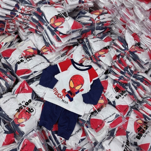 BỘ DÀI TAY NGƯỜI NHỆN QUẦN TÚI HỘP CHO BÉ