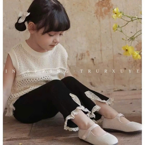 SET 3 QUẦN LOE VIỀN REN CHO BÉ