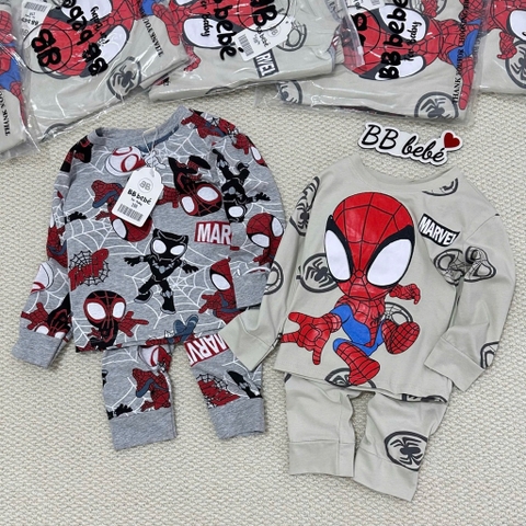 SET 2 BỘ NHỆN DÀI TAY TONE BE XÁM