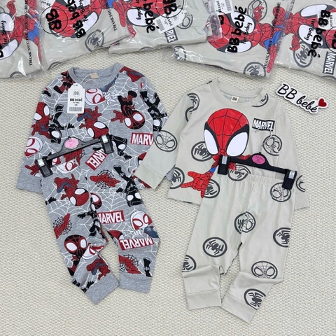 SET 2 BỘ NHỆN DÀI TAY TONE BE XÁM