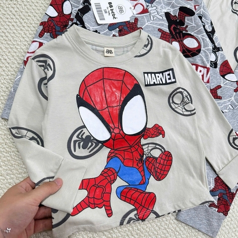 SET 2 BỘ NHỆN DÀI TAY TONE BE XÁM