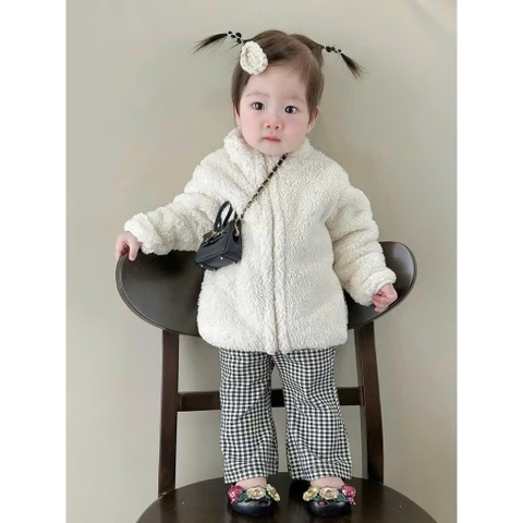 ÁO KHOÁC LÔNG CỔ TRỤ CHO BÉ