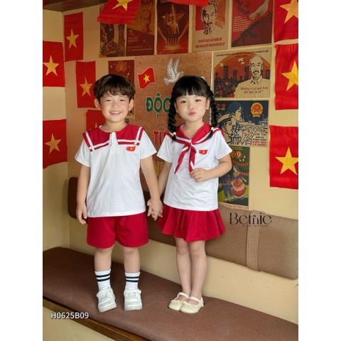 SET THUỶ THỦ ĐỎ THÊU LÁ CỜ