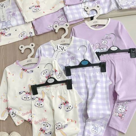 SET 3 BỘ DÀI TAY STELLA TONE TÍM KẺ CHO BÉ