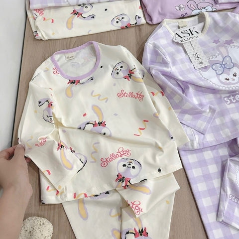 SET 3 BỘ DÀI TAY STELLA TONE TÍM KẺ CHO BÉ