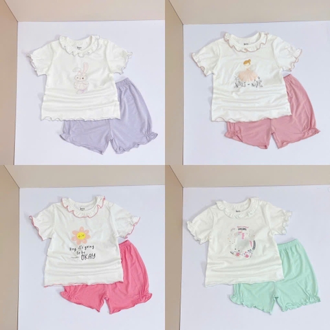 JINRO - BỘ CỘC TAY CỔ BÈO CHO BÉ GÁI