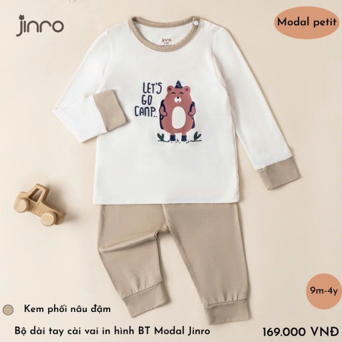 BỘ JINRO RAGLAN DÀI TAY CHẤT MODAL PETIT CHO BÉ