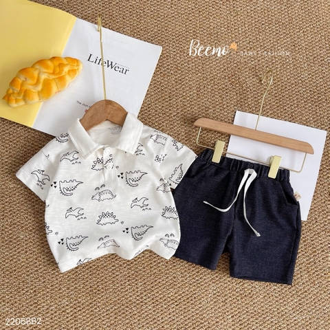 BỘ COTTON KHỦNG LONG TRẮNG