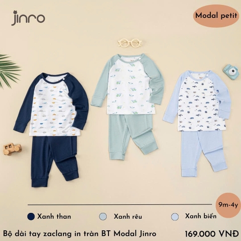 BỘ JINRO DÀI TAY RAGLAN BÉ TRAI