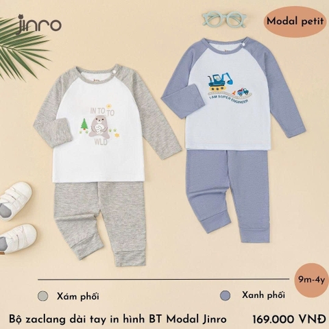 BỘ JINRO DÀI TAY RAGLAN BÉ TRAI