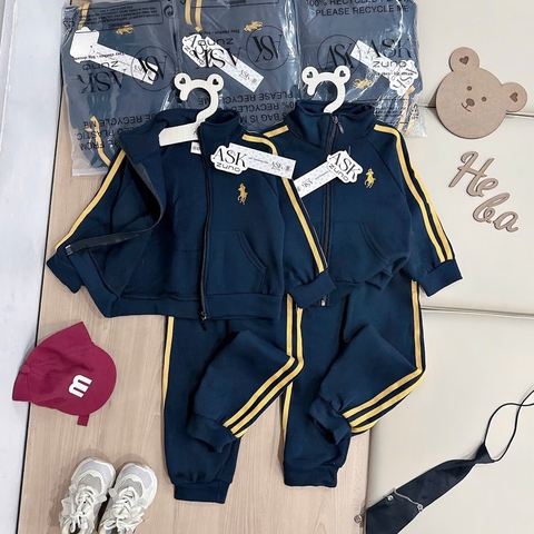 BỘ NỈ KÉO KHOÁ THÊU NGỰA CHO BÉ