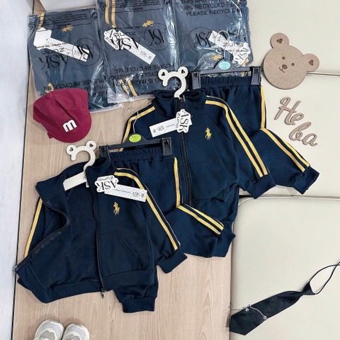 BỘ NỈ KÉO KHOÁ THÊU NGỰA CHO BÉ